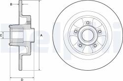 DELPHI Disc frana DELPHI BG9133RS (BG9133RS) - fixbox