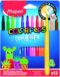 Maped Filctoll Készlet 12 Darabos Kimosható 3, 7 mm Color Peps Long Life 2 (IMA844000)