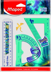 Maped Twist N Flex Vonalzó Készlet 15 cmTörhetetlen 3 Darab/Készlet Dragon (IMA981898)
