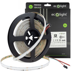 ECOLight Digitális WS2811 COB LED szalag 12W/m 12V RGB többszínű IP20 tekercs 5m 480 LED/m Magic Pixel futófényes DIGITAL Ecolight (ECOTAS4328)