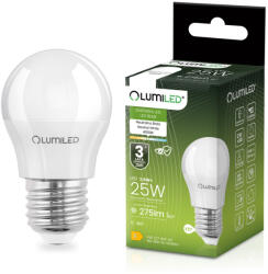 Lumileds LED izzó E27 kisgömb P45 2, 5W = 25W 275lm 4000K természetes fehér 180° LUMILED (LUMLEDH0001BB)