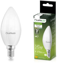 Lumileds LED izzó E14 gyertya B35 2, 5W = 25W 275lm 4000K természetes fehér 180° LUMILED (LUMLEDG0001CA)