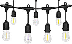 Masterled Kerti LED fényfüzér 10m 10x E27 2700K melegfehér 230V IP44 Masterled (LVTOPR3814)
