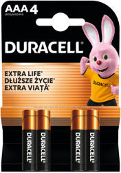 Duracell Alkáli elemek Duracell Basic AAA LR03 MN2400 1.5V bliszteres csomagolás 4db (DURBAT10051)