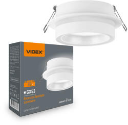 Videx Süllyesztett kerek mennyezeti spotlámpatest GX53 30W fehér VIDEX (VIDOPR1280)