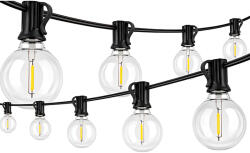 Masterled Kerti LED fényfüzér 10m 10x E12 75lm 2700K melegfehér 230V IP44 Masterled (LVTOPR3790)