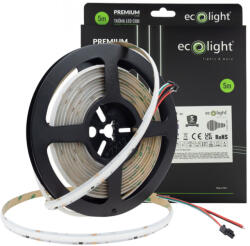 ECOLight Digitális WS2811 COB LED szalag 12W/m 12V RGB többszínű IP20 tekercs 5m 720 LED/m Magic Pixel futófényes DIGITAL Ecolight (ECOTAS4330)