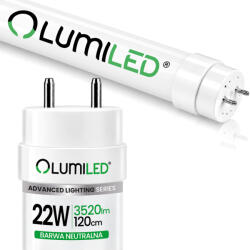 Lumiled LED fénycső G13 T8 22W 3520lm 4000K természetes fehér 120cm 160lm/W Lumiled (LUMTUB1024)