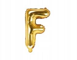PartyDeco Fólia lufi, "f" betű, 35 cm, arany