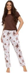 Cornette pantaloni de pijama damă 690/53 alb-maro: S (34703 S)