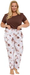 Cornette pantaloni de pijama damă 690/53 PLUS alb-maro: 3XL (34704 3XL)