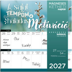 LIZZY CARD Lizzy Calendar mágneses, kétheti tervezőnaptár, 22x22cm, 2027, Motiváció (LIZ-7540228002) - mesescuccok