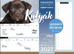 LIZZY CARD Lizzy Calendar mágneses, kétheti tervezőnaptár jegyzettömbbel, 30x22cm, 2027, Kutyák (LIZ-7540229002) - mesescuccok