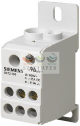Siemens Sorkapoc elosztóblokk 1P 10. . . 35mm2/6. . . 16+6x2, 5. . . 16mm2 DIN-sínre 125A 5ST SIEMENS 5ST2505 (5ST2505)