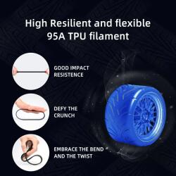 GEEETECH TPU Filament - átlátszó ezüst (95a) (1kg)
