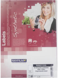 RayFilm Etichete albe din poliester mat A4, 10 coli/top, RAYFILM
