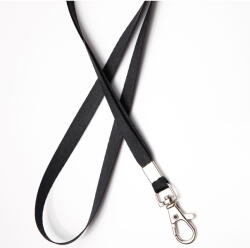 UHOO Snur textil pentru ecuson, 1 cm, cu carabina UHOO 6741 negru