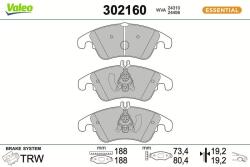 VALEO set placute frana, frana disc VALEO 302160 (302160)