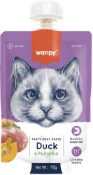 Wanpy Recompensa cremoasa pentru pisici Wanpy Tasty Meat, cu Rata si dovleac, 90g (WP87152)