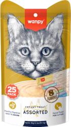 Wanpy Recompense cremoase pentru pisici Wanpy, Mix, 25 x 14g (WP87124)