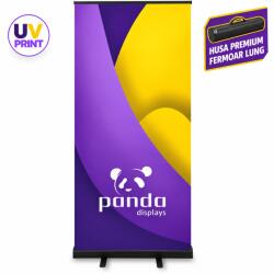  Roll-up standard negru cu print inclus si geanta - 85x200 / 100x200 cm (RLPSN)