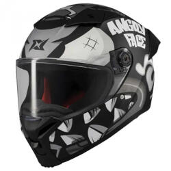 AXXIS Fenix Angry face B2 Black/Grey Gloss Cască Moto Față întreagă DOT / ECE 22.06 cu Sunvisor AXX000KRA42 (AXX000KRA42)
