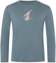 super. natural Детска блуза с дълъг ръкав super. natural Kid's Bunny L/S Merino longsleeve - Stormy Weather / Various - размер 152 (EU) (704-6176-0216)