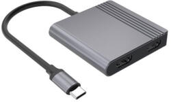 Gembird A-CM-COMBO3-04 USB Type-C 3-in-1 Multi-Port Adapter Space Grey (A-CM-COMBO3-04) - tonerpiac