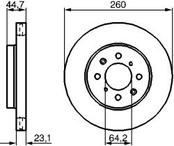 Bosch Disc Frana 0986479226 Honda Civic Vii (0986479226)