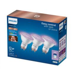Philips 3 Becuri LED RGB inteligente Philips Spot PAR16, Wi-Fi, GU10, (000008720169210356)