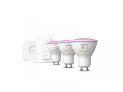 Philips Pachet 3 Becuri LED RGB inteligente Philips Hue Spot, Bluetooth, (000008719514340107)
