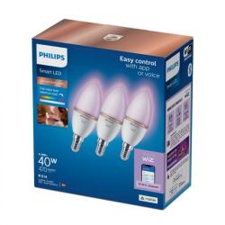 Philips 3 Becuri LED RGB inteligente Philips Candle C37, Wi-Fi, Bluetooth, (000008720169210318)