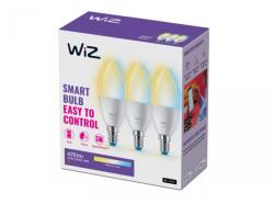 Philips 3 Becuri LED inteligente WiZ Connected Whites C37, Wi-Fi, E14, (000008720169075696)