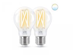 Philips 2 Becuri LED inteligente vintage (decorative) WiZ ConnectedFilamentClearA60, Wi-Fi, E27, (000008719514551053)