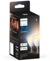 Philips 2 Becuri LED inteligente Philips Hue P45, Bluetooth, E14, 5.1W, (000008719514491168)