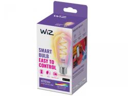 Philips Bec LED RGB inteligent WiZ Connected Filament Clear ST64, Wi-Fi, (000008720169072213)
