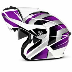 Fixato Casca Moto/Scuter Flip-Up FIXATO Nova, Viziera Dubla, Protectie UV, Mov, L 59-60cm (flip-up-1-mov-L)