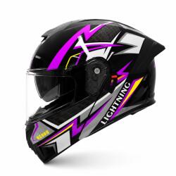 Fixato Casca Moto/Scuter Flip-Up FIXATO Viper, Viziera Dubla, Protectie UV, Modulabila, Mov, Marime 57-59cm (flip-up-2-mov)