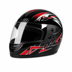 Fixato Casca Moto/Scuter Full Face FIXATO, Viziera Detasabila, Marime Universala 59-62cm, Negru (casca-fullface-model-negru-V3)