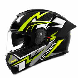 Fixato Casca Moto/Scuter Flip-Up FIXATO Viper, Viziera Dubla, Protectie UV, Modulabila, Verde, Marime 57-59cm (flip-up-2-verde)