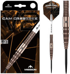 Mission Darts Dart szett steel Mission Cam Crabtree V2 24g, 95% gravírozott
