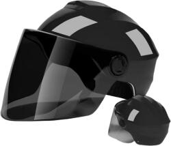 FIXATO Casca Scuter/Bicicleta FIXATO, Viziera Detasabila, Marime Universala 54-60 cm, Negru (casca-basic-negru-fixato)