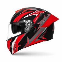 Fixato Casca Moto/Scuter Flip-Up FIXATO Viper, Viziera Dubla, Protectie UV, Modulabila, Rosu, Marime 57-59cm (flip-up-2-rosu)