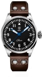 Biatec Corsair Vintage 01 - Curea pilot din piele maro închis + 5 ani garanție și cadou GRATUIT Ceas