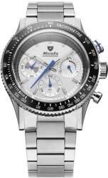 Nivada Grenchen Chronoking Mecaquartz Racing Grey - Inter. Bezel - Bracelet Flat Link + 5 ani garanție și cadou GRATUIT Ceas