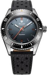Nivada Grenchen Aquamar Grey - Black Racing strap + 5 ani garanție și cadou GRATUIT Ceas