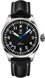 Biatec Corsair Vintage 01 - Curea din piele neagră + 5 ani garanție și cadou GRATUIT Ceas