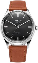 Vulcain Grand Prix - Negru - Brown Plain + 5 ani garanție și cadou GRATUIT Ceas