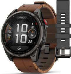 Garmin fēnix® 8 Pro - 51 mm, AMOLED Sapphire, Carbon grey DLC titanium s Chestnut koženým řemínkem 010-03199-40 + 5 ani garanție și cadou GRATUIT Ceas