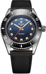 Nivada Grenchen Aquamar Blue - Black Leather + 5 ani garanție și cadou GRATUIT Ceas